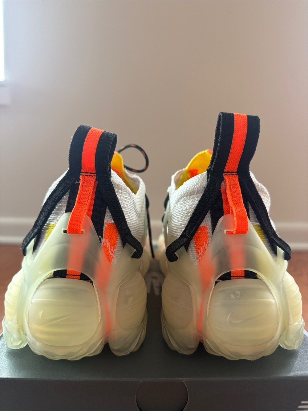 Like new Nike ISPA Neon Orange & Yellow Athletic Sneakers - Picture 3 of 5